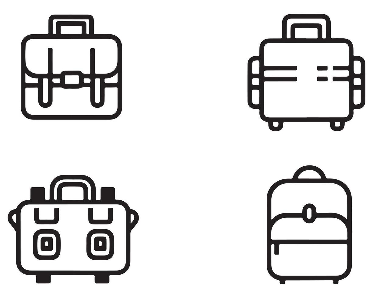 Luggage icons set and collection design vector