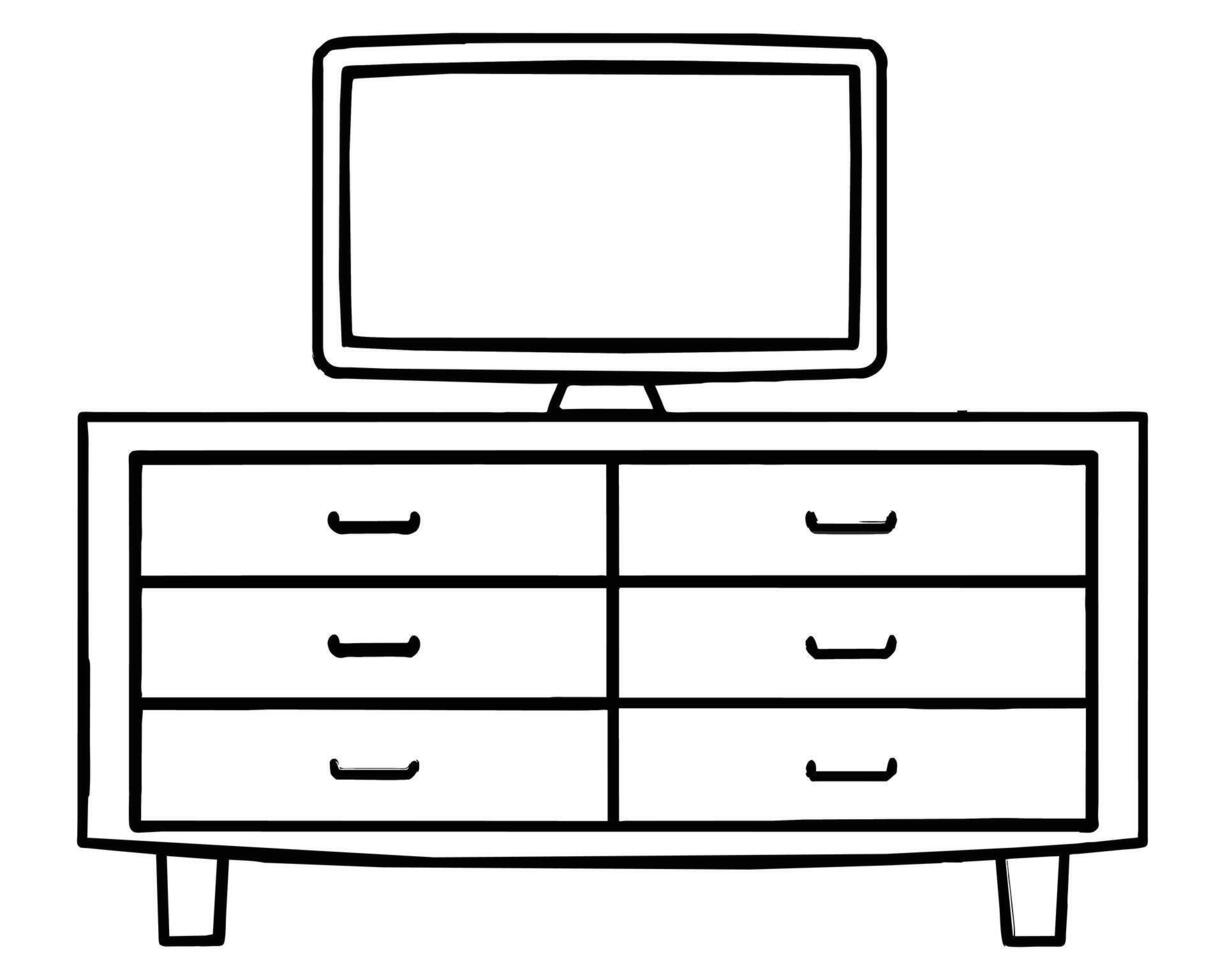 Desk table with drawers illustration vector