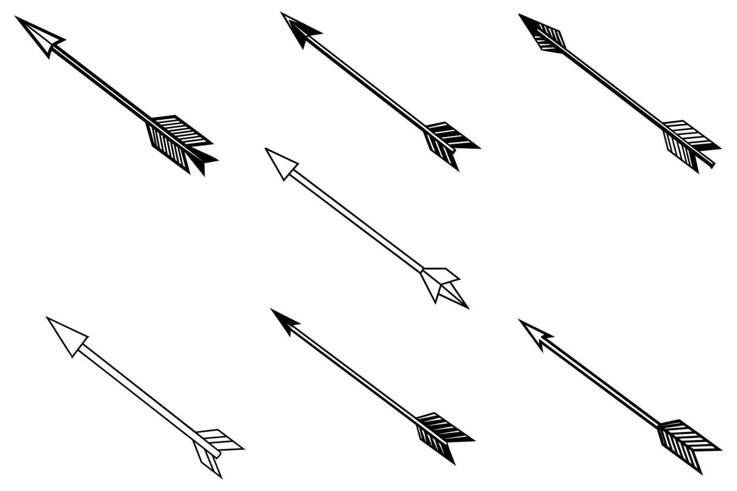 Arrow with ornamental design image illustration vector
