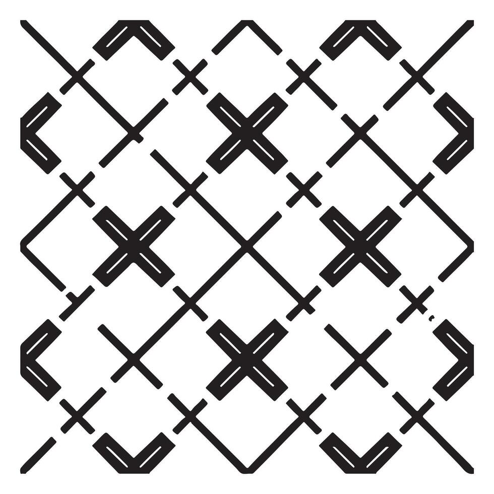 Monochrome Square Line Pattern Illustrator vector