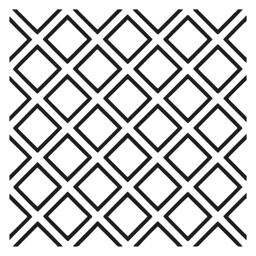 Monochrome Square Line Pattern Illustrator vector