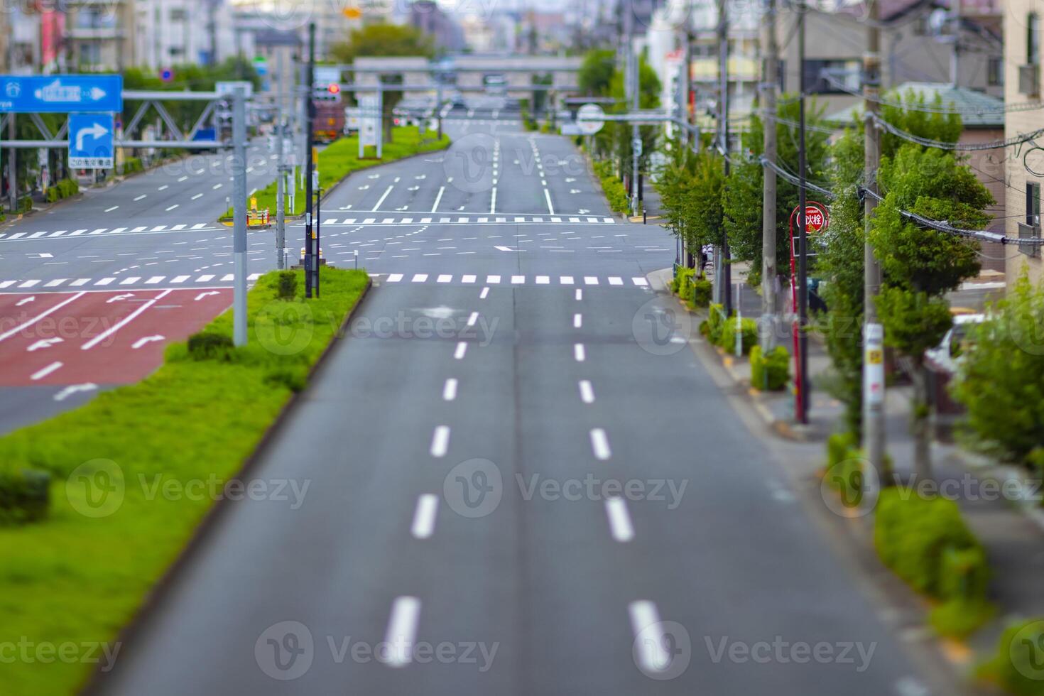 A empty miniature urban street in Tokyo photo