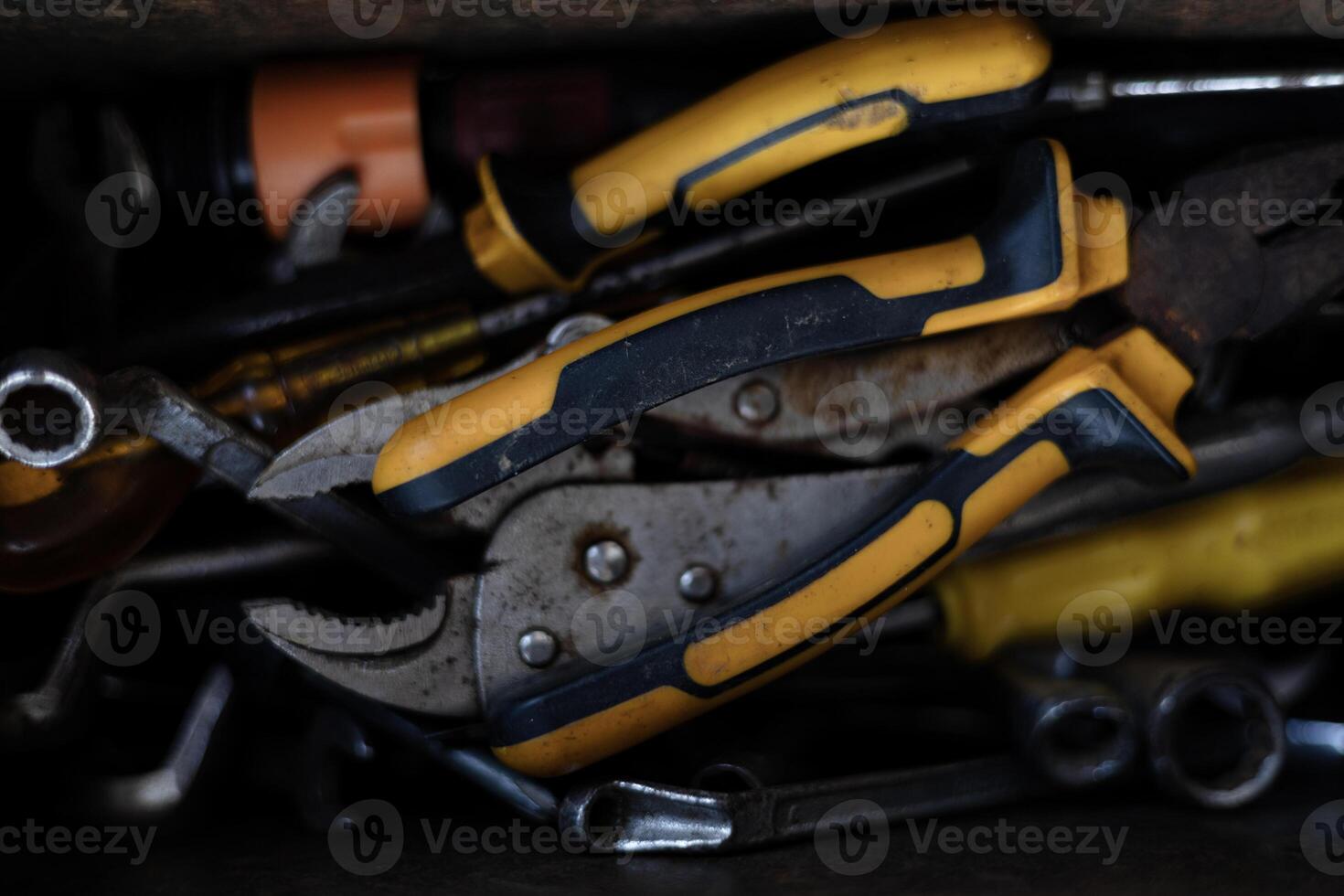 Close up Of tools box photo