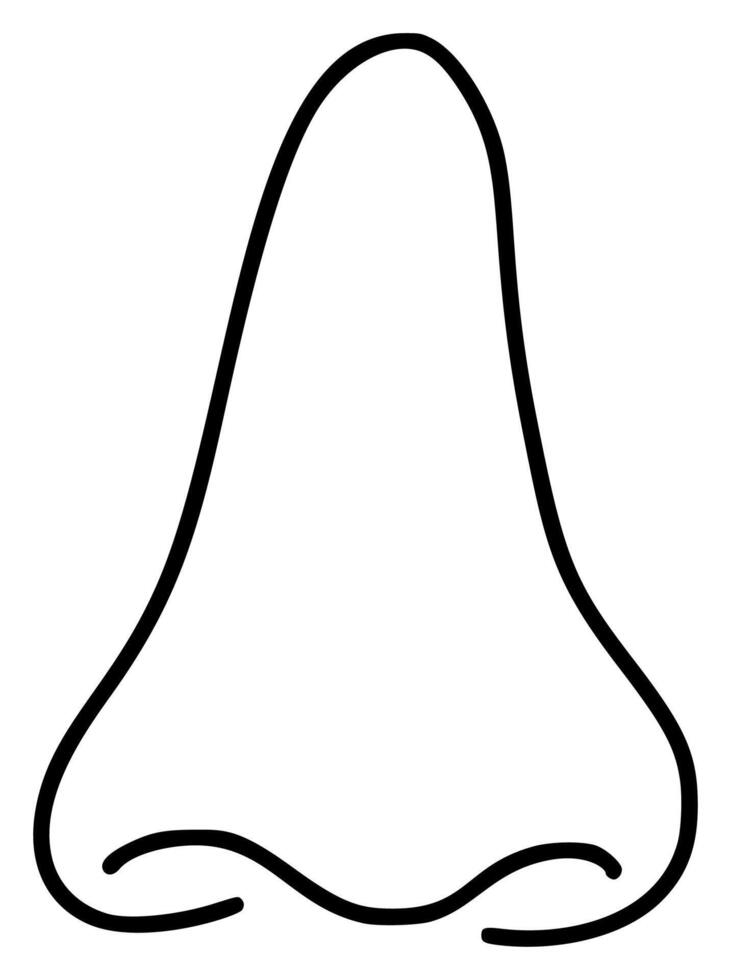 Human nose line simple minimalist icon. Element for design packaging and advertising of rhinitis medicines, cold, flu symptoms vector