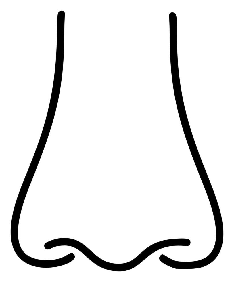 humano nariz línea sencillo minimalista icono. elemento para diseño embalaje y publicidad de rinitis medicamentos, frío, gripe síntomas vector