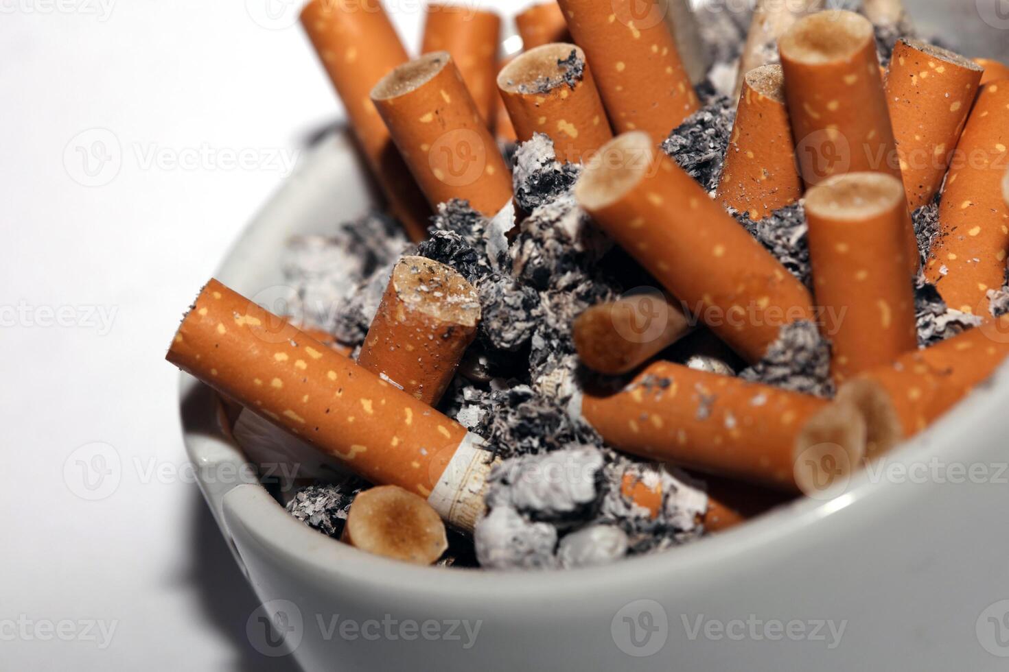 Full ashtray of cigarettes close up macro view smoking habits hi-res stock photography and images high quality big size instant download photo