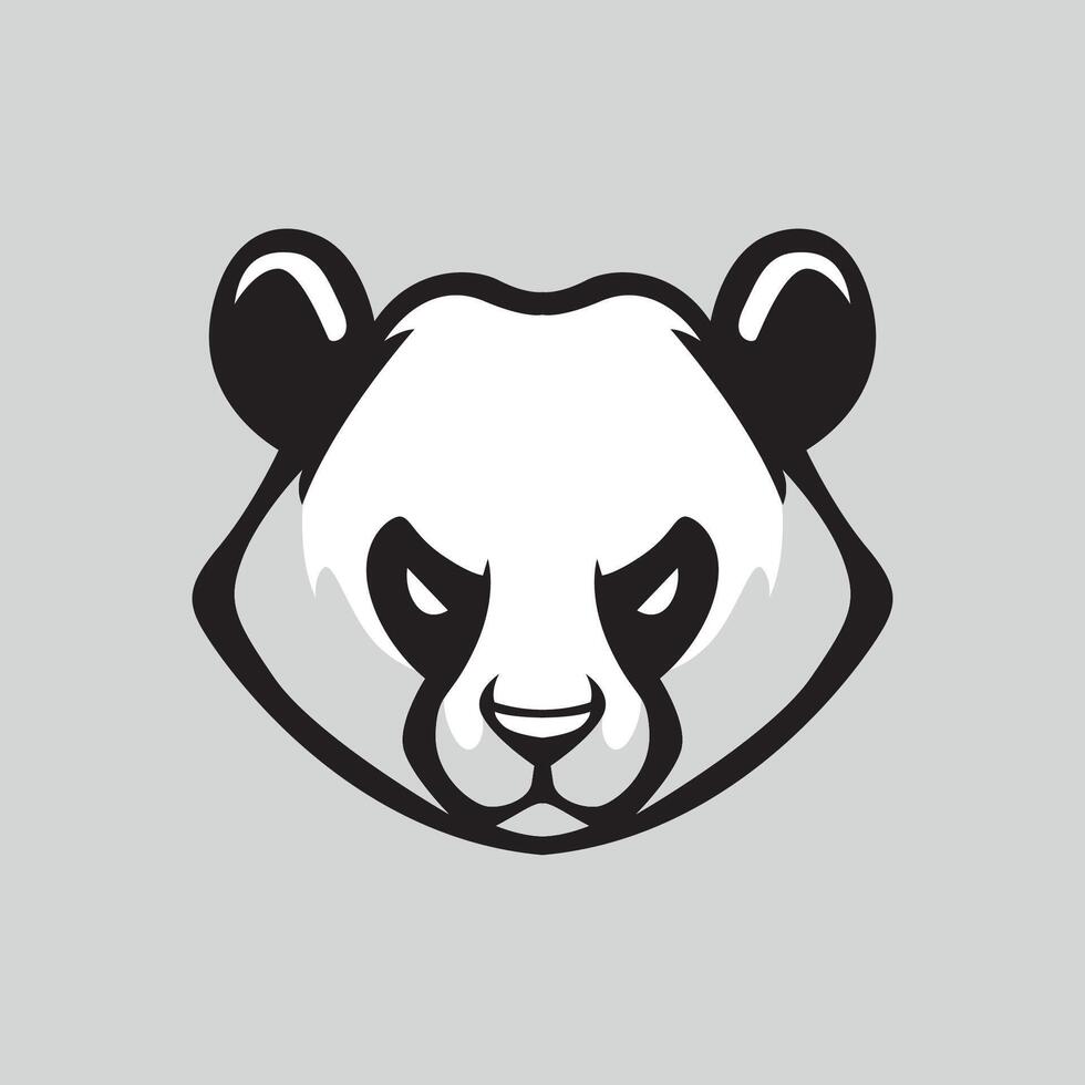 enojado mirando panda logo ilustración Deportes o equipo logo vector