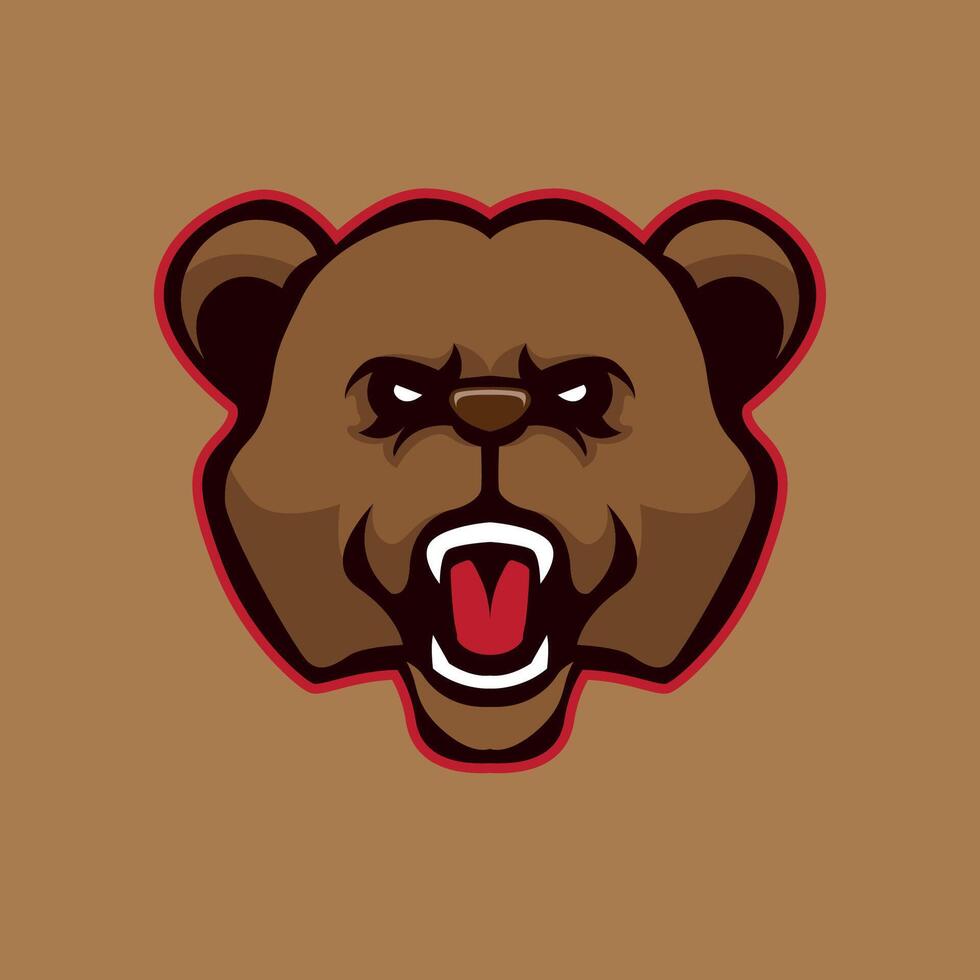 Grizzlies mascot logo head vector