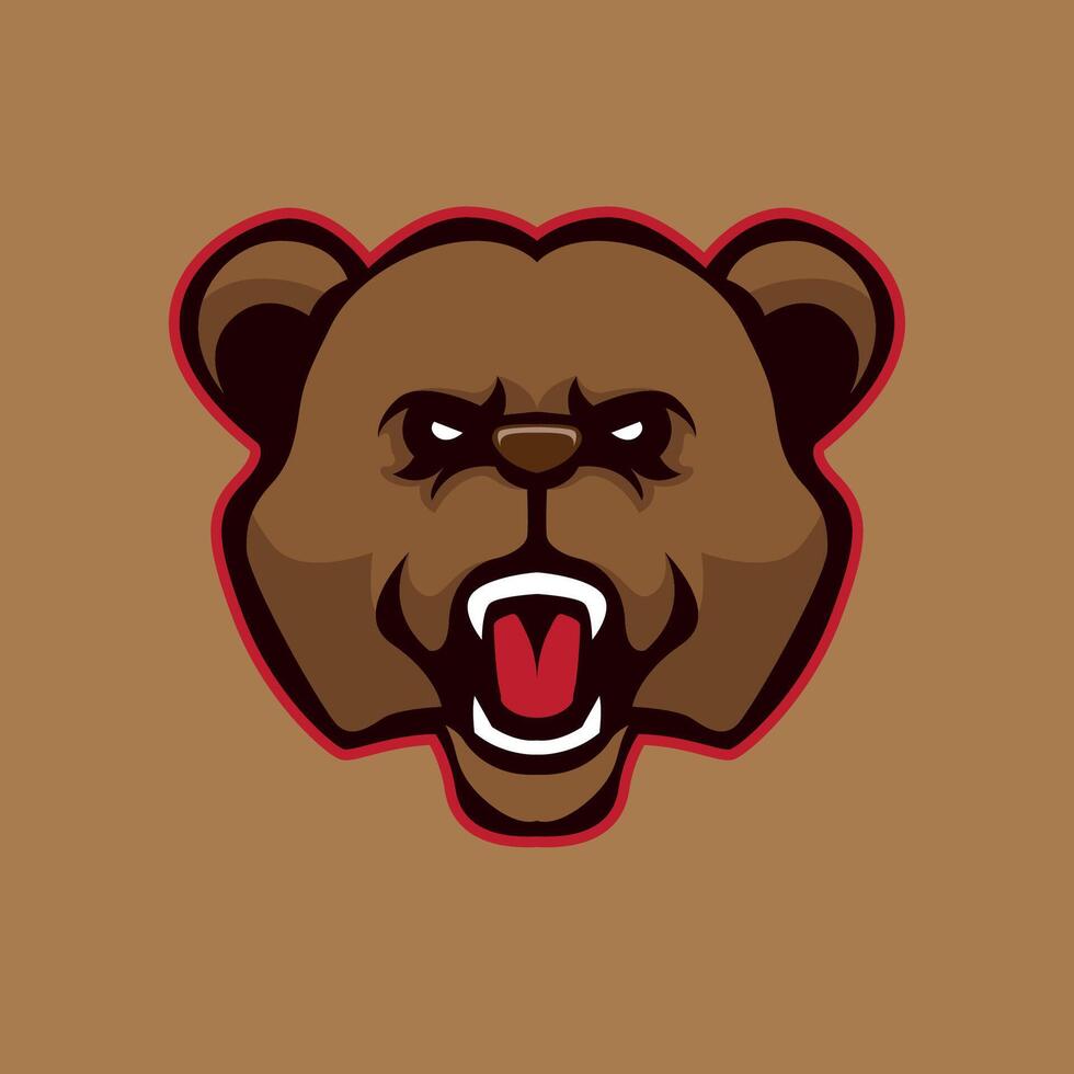 Grizzlies mascot logo head vector