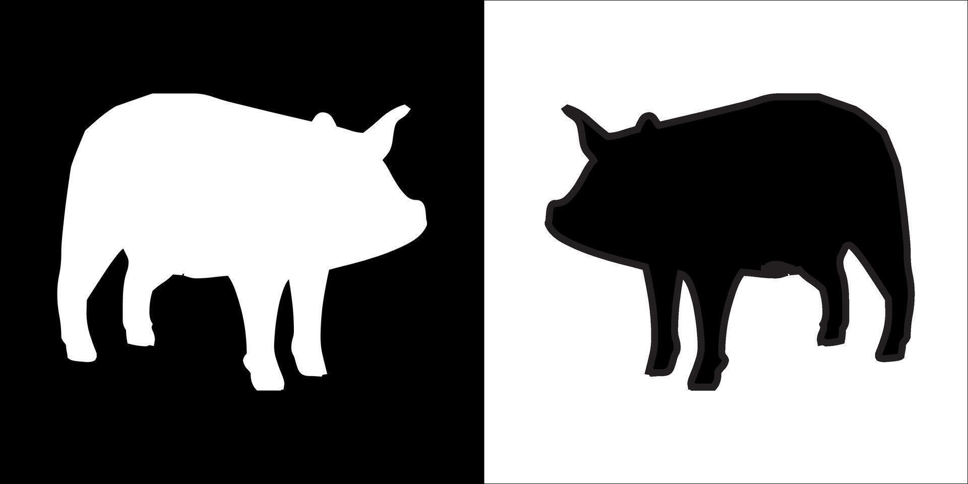 Illustration graphics of pig icon vector