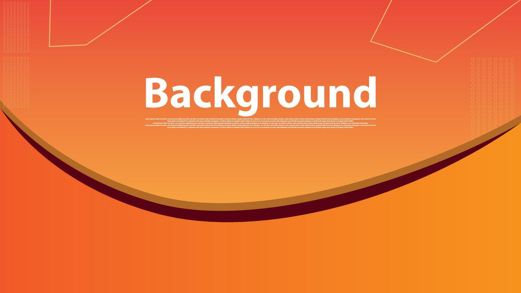 Orange background abstract template landscape vector