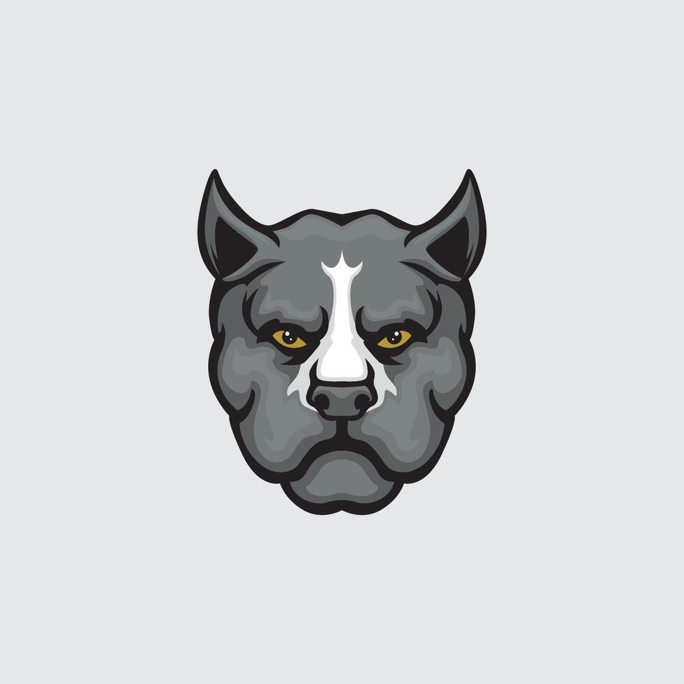 Pitbull Head mascot logo template vector