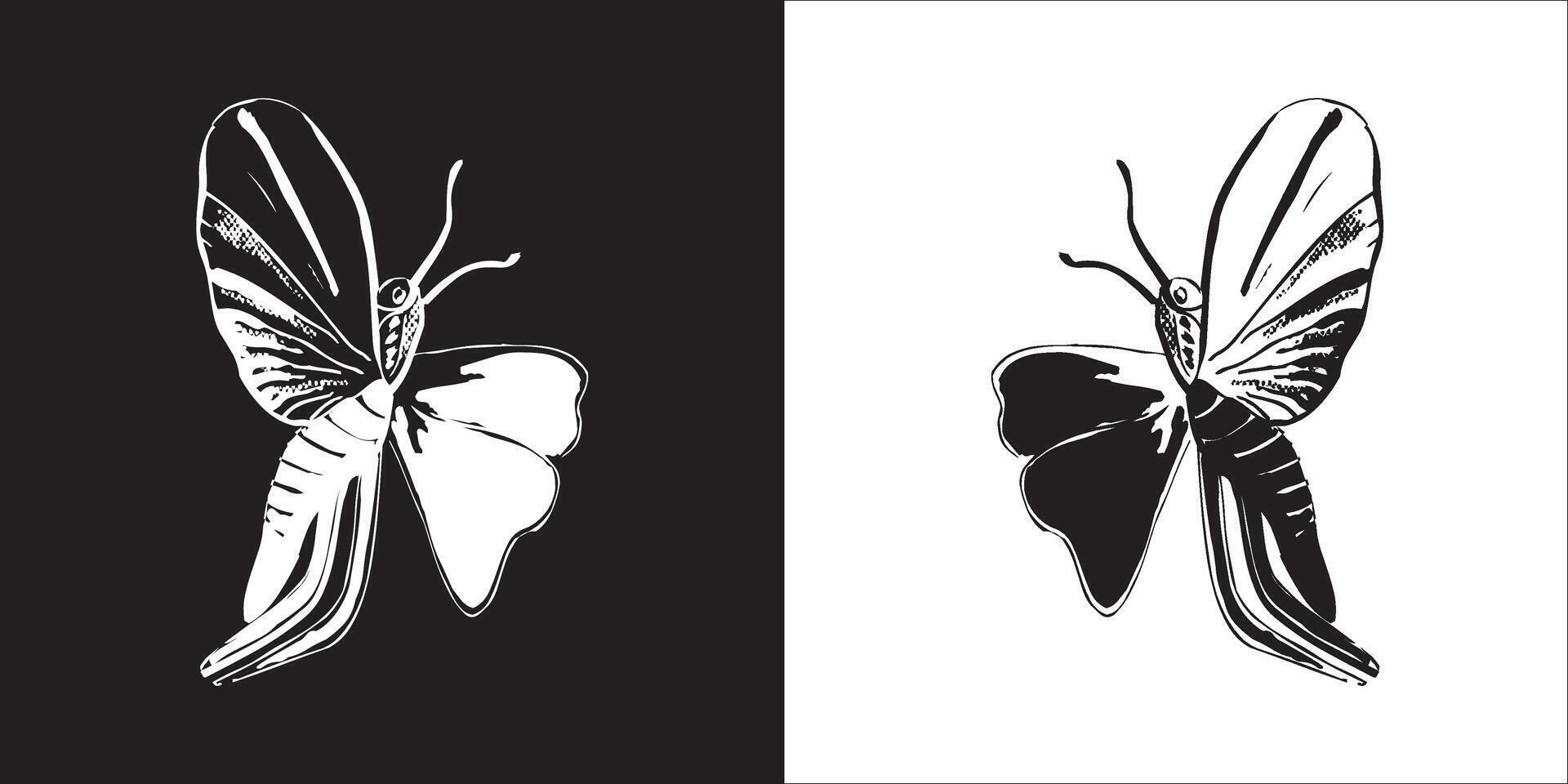 ilustración gráficos de mariposa icono vector