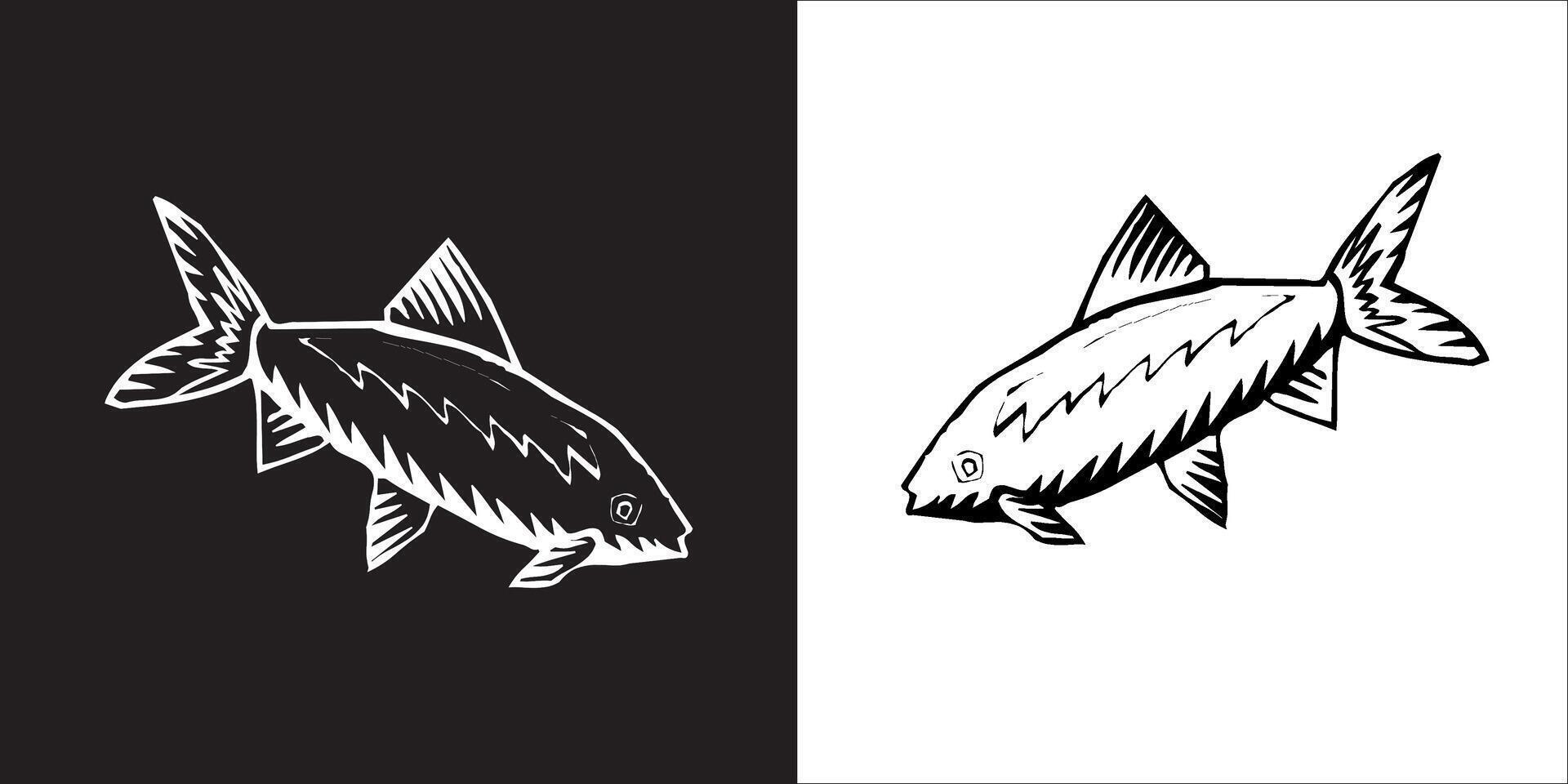 Illustration graphics of fish icon vector