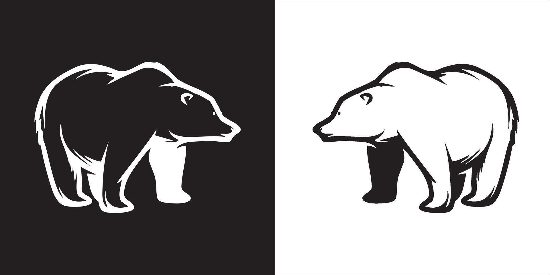 Illustration graphics of bear icon vector