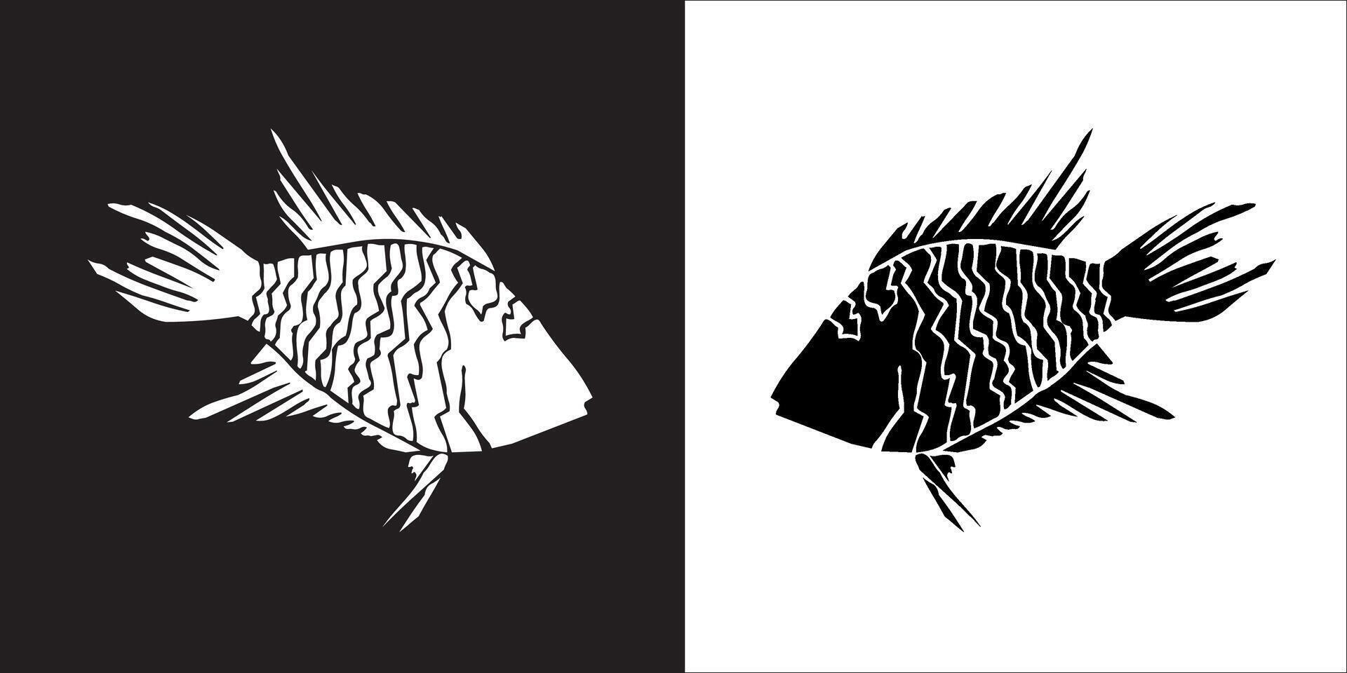 Illustration graphics of fish icon vector