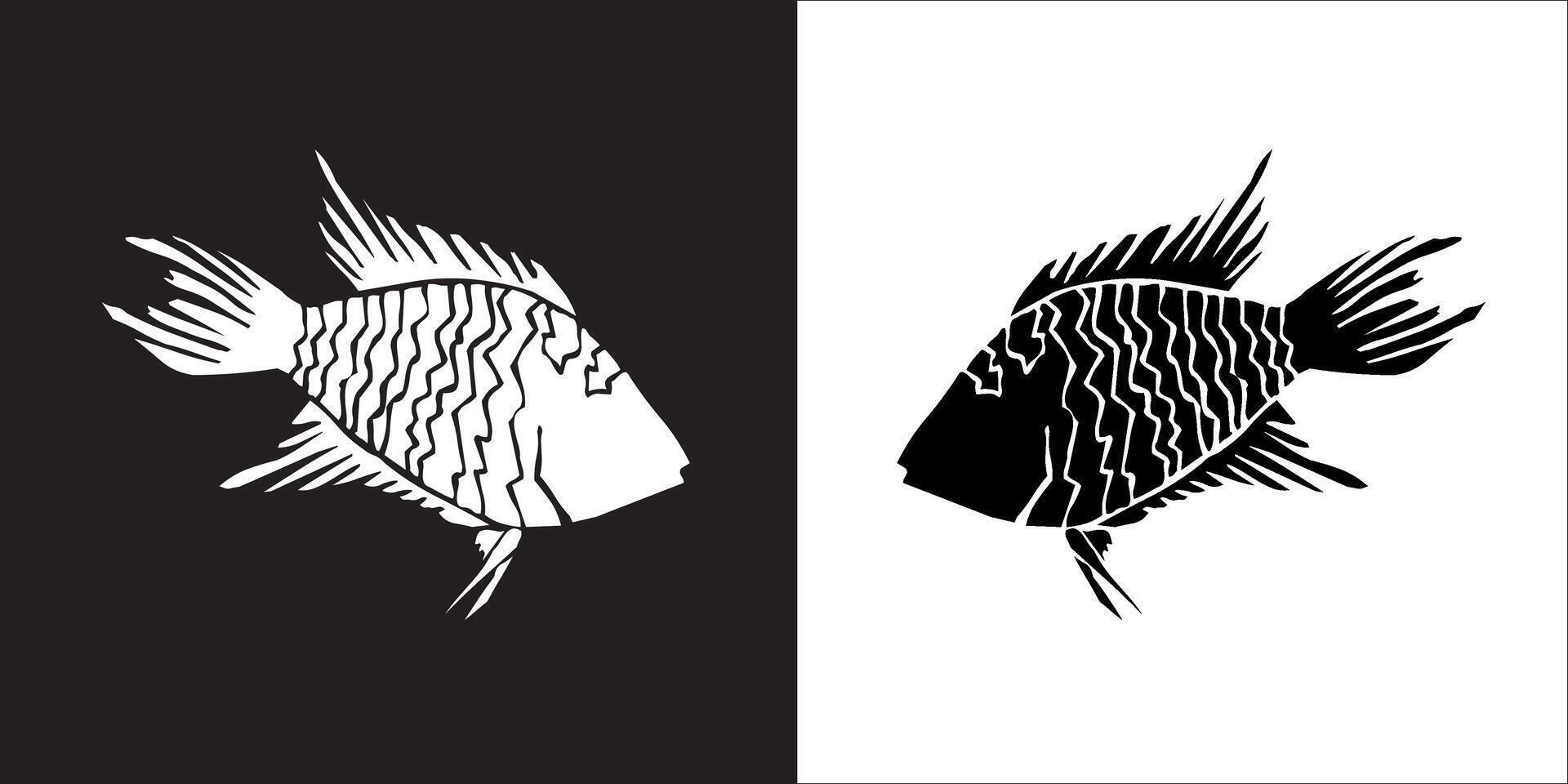 ilustración gráficos de pescado icono vector