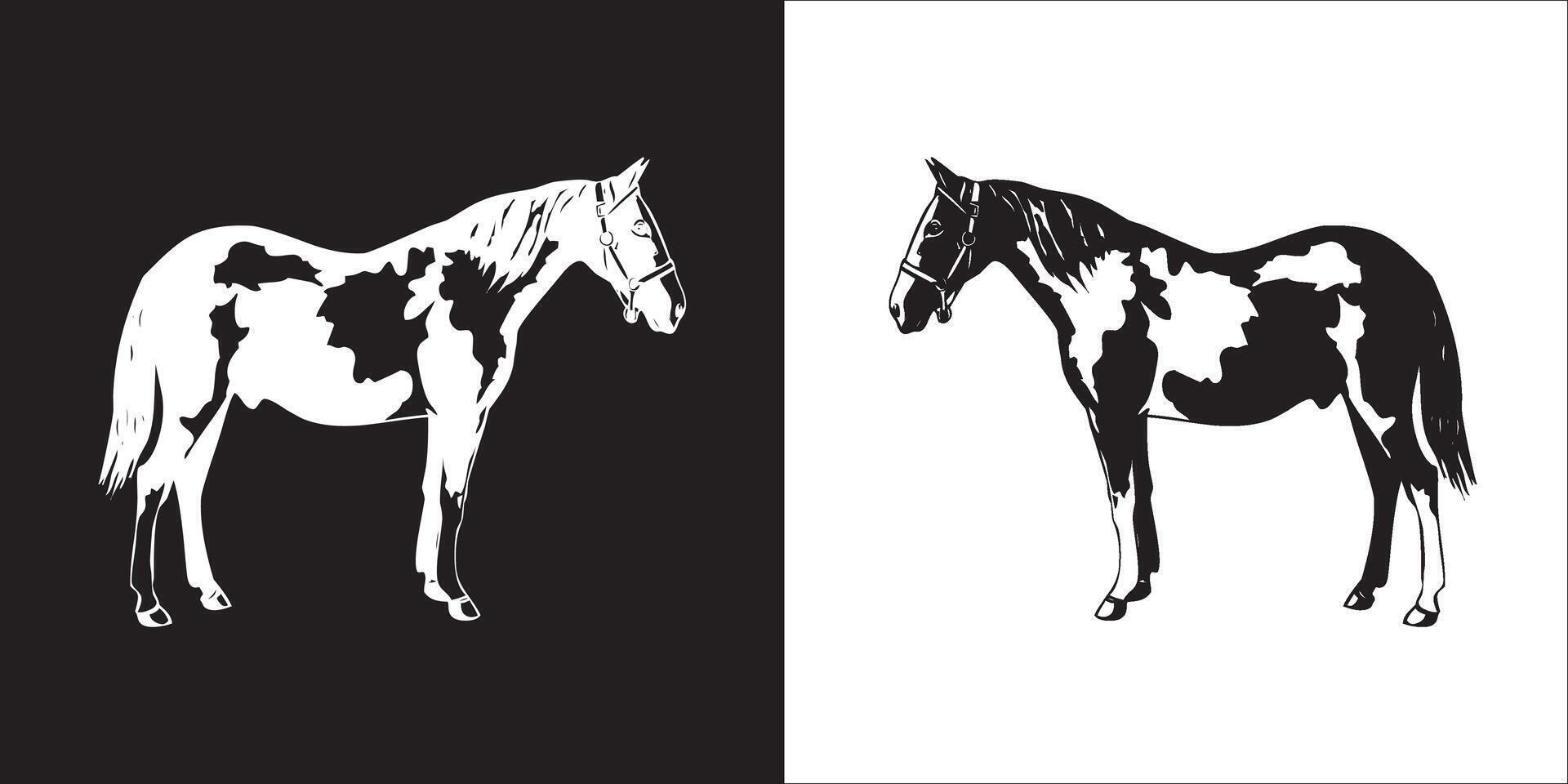 Illustration graphics of horse icon vector