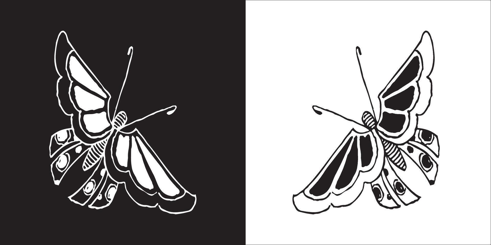 Illustration graphics of butterfly icon vector