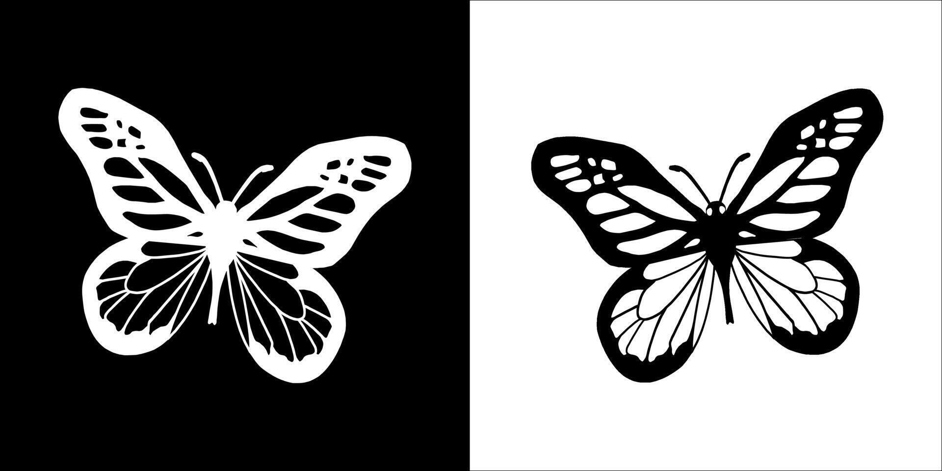 ilustración gráficos de mariposa icono vector