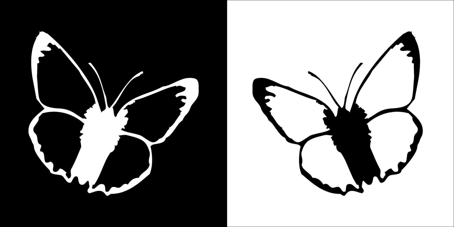 ilustración gráficos de mariposa icono vector