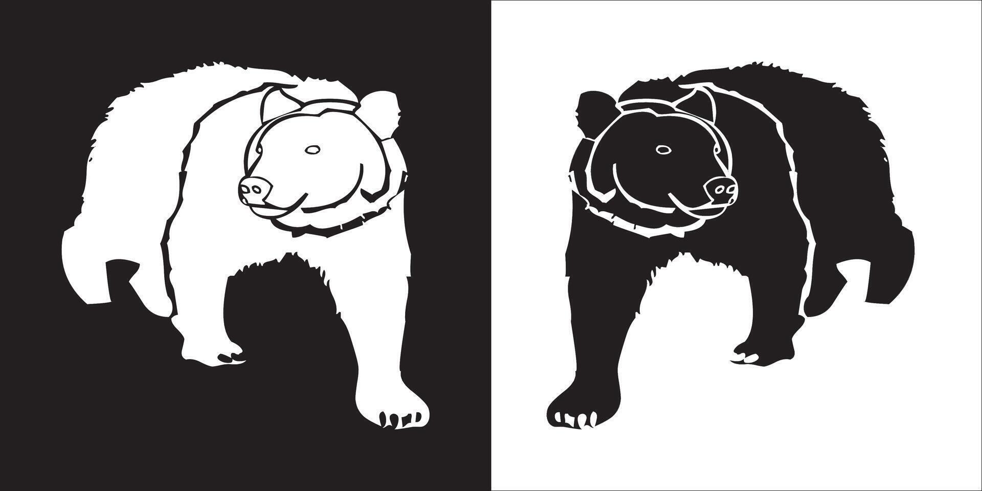 Illustration graphics of bear icon vector