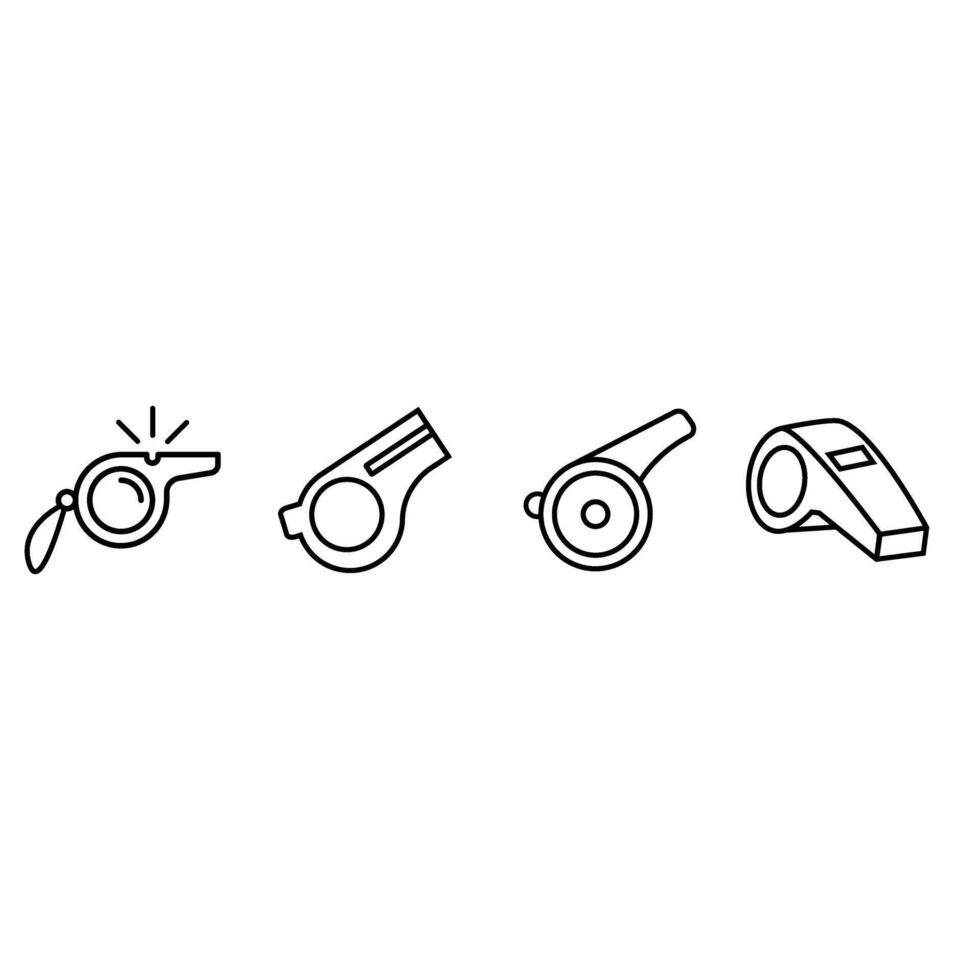 silbar icono colocar. entrenador ilustración firmar recopilación. formación símbolo. deporte logo. vector