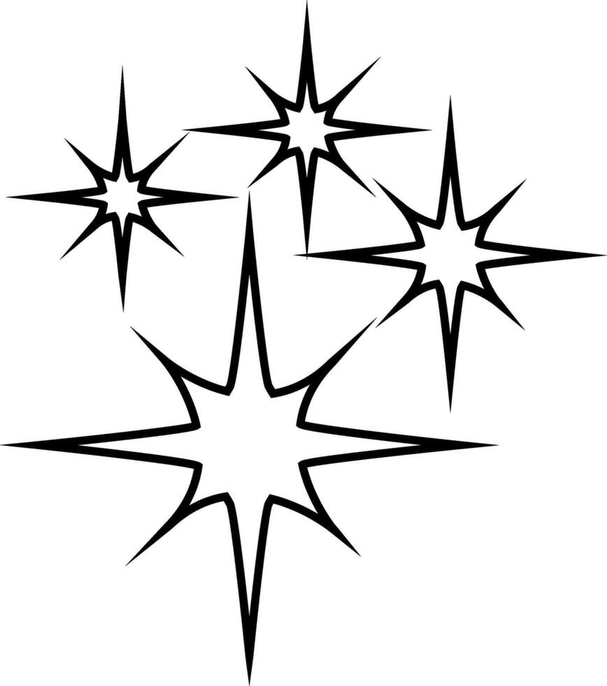 estrella icono . centelleo estrella ilustración signo. destellos símbolo. brillante Estallar logo. vector