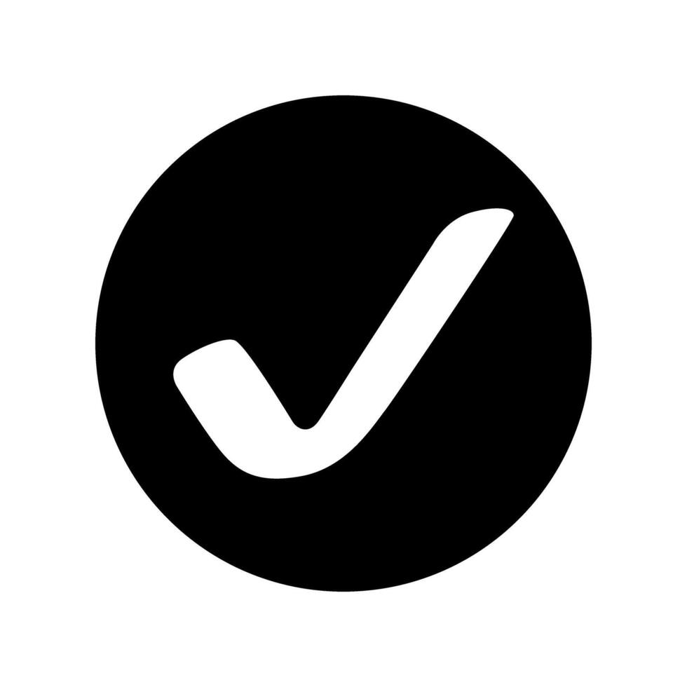 Ok button icon. Approve illustration sign. Check mark symbol. Yes logo. vector