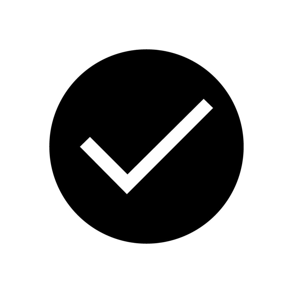 Ok button icon. Approve illustration sign. Check mark symbol. Yes logo. vector