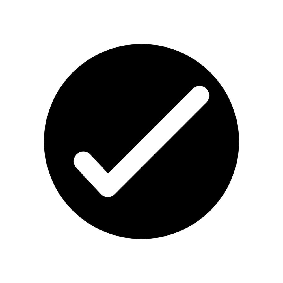 Ok button icon. Approve illustration sign. Check mark symbol. Yes logo. vector