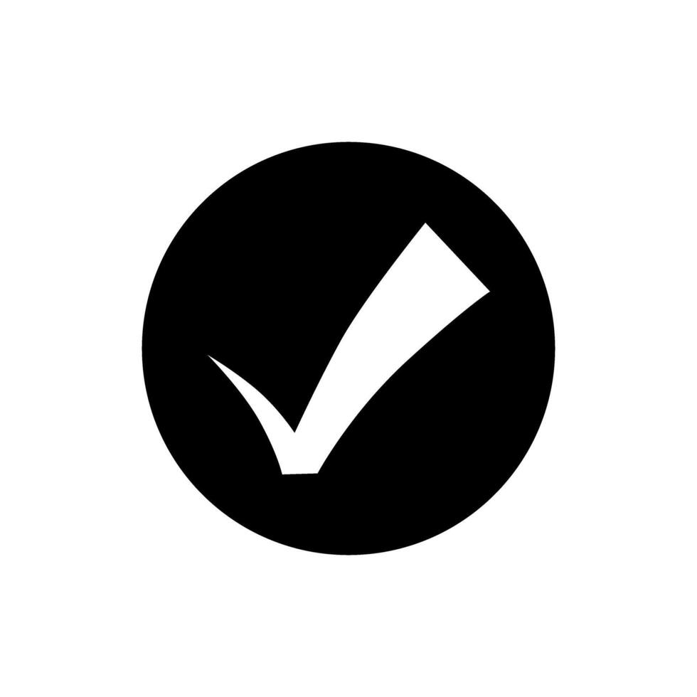 Ok button icon. Approve illustration sign. Check mark symbol. Yes logo. vector