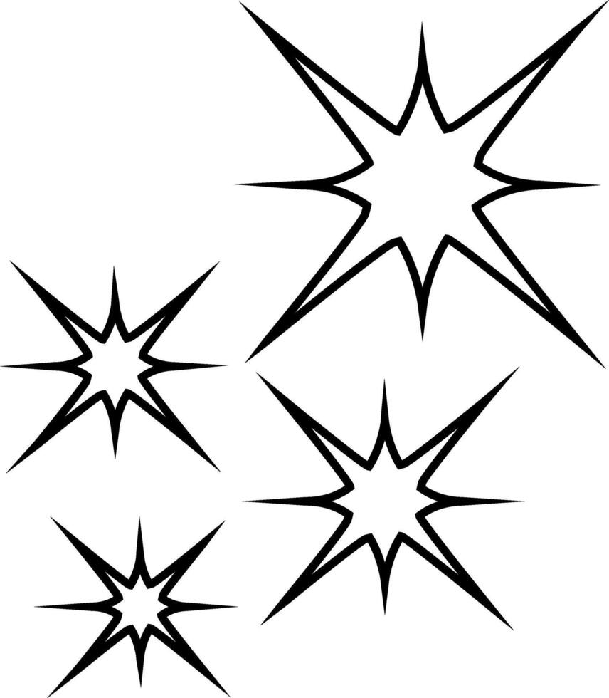 Star icon . Twinkling star illustration sign. Sparkles symbol. Shining burst logo. vector