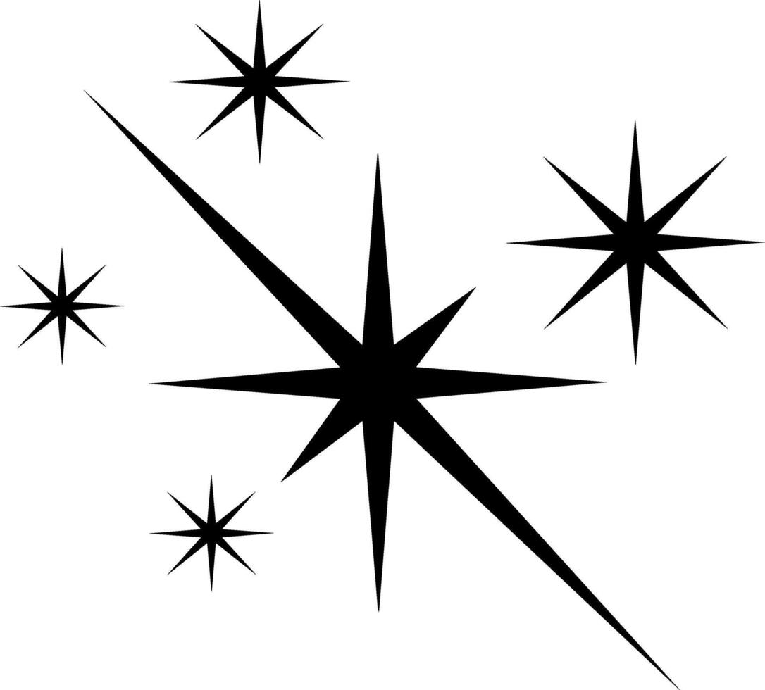 estrella icono . centelleo estrella ilustración signo. destellos símbolo. brillante Estallar logo. vector