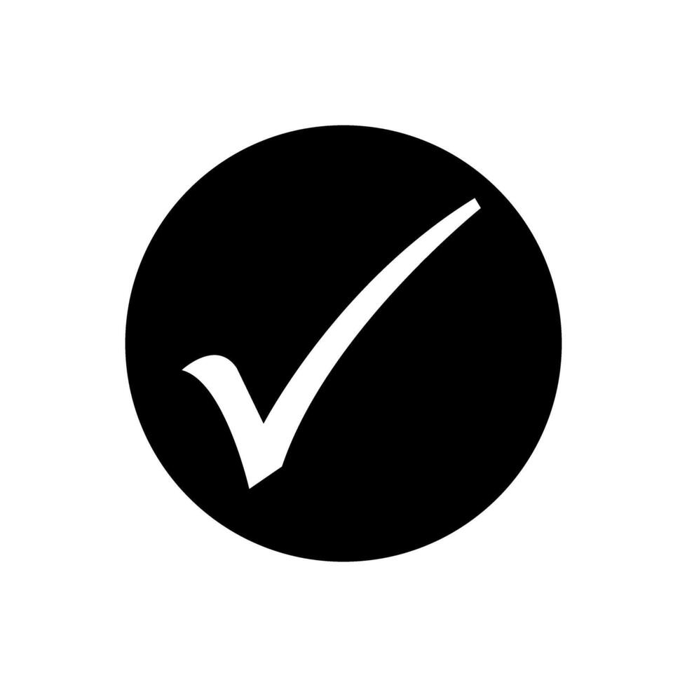 Ok button icon. Approve illustration sign. Check mark symbol. Yes logo. vector