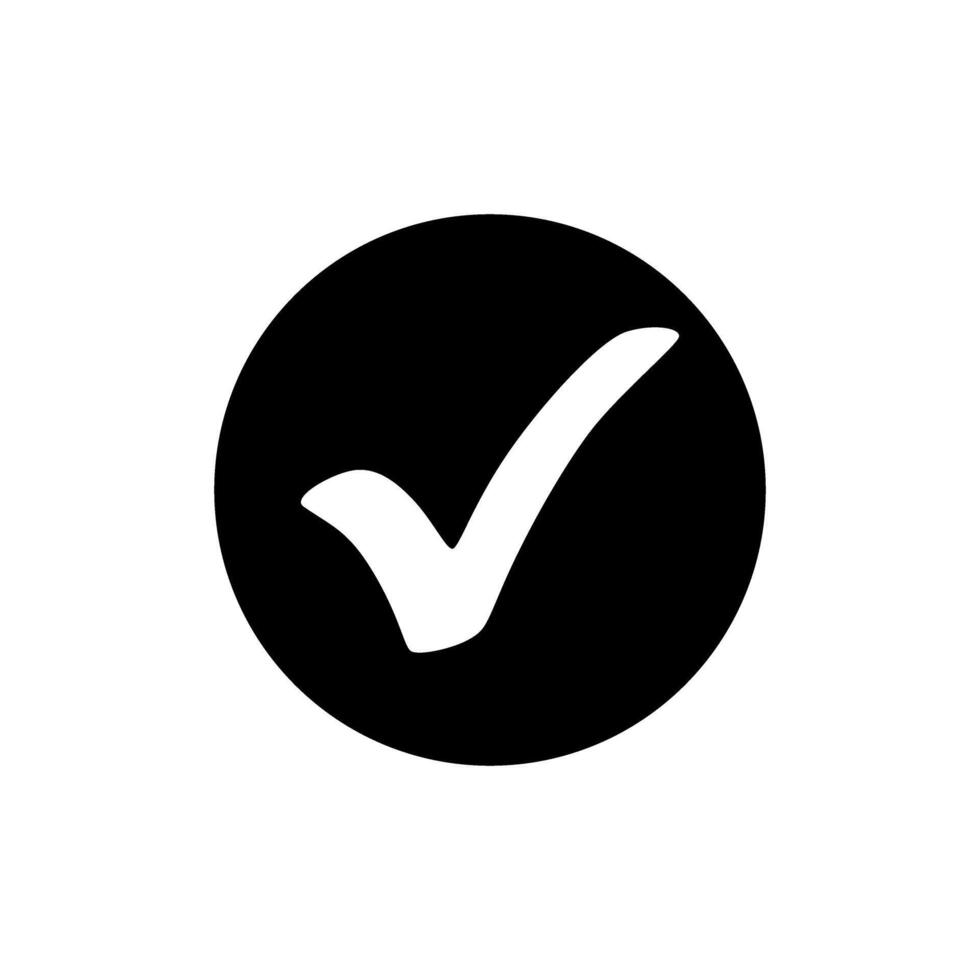 Ok button icon. Approve illustration sign. Check mark symbol. Yes logo. vector