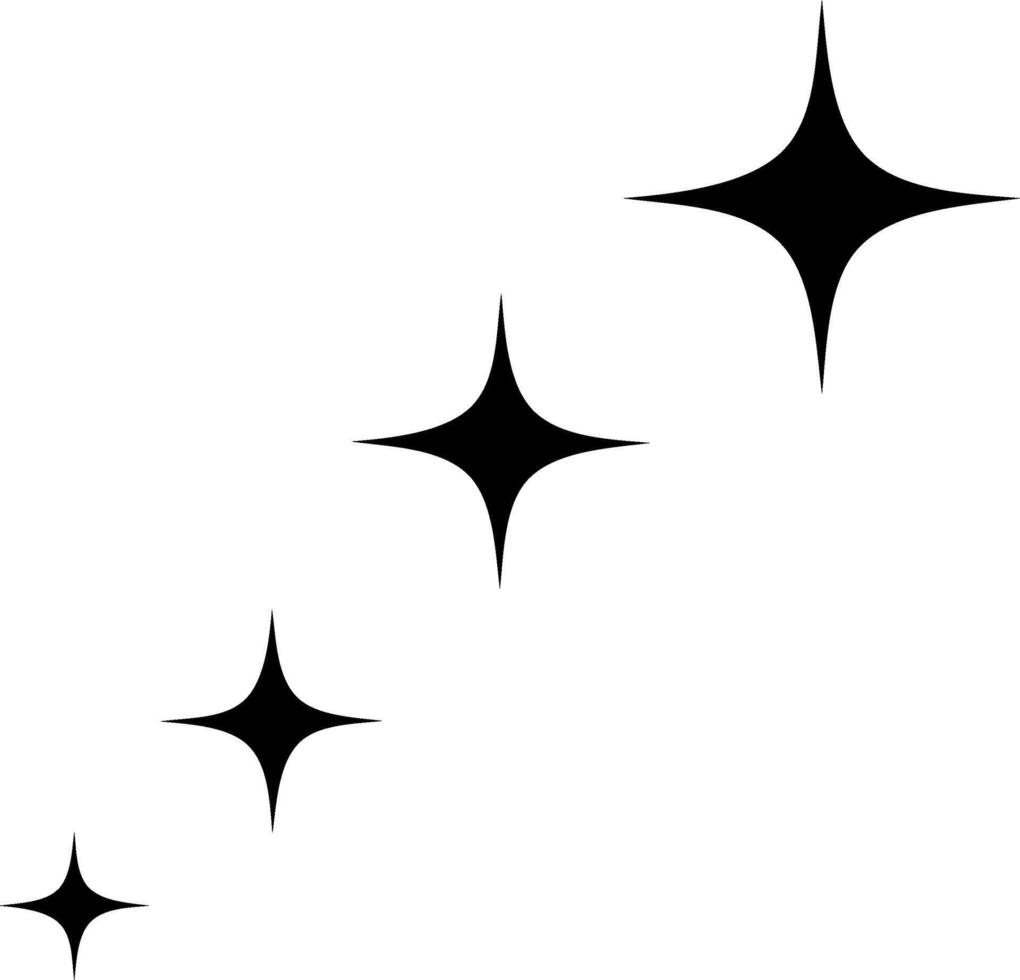 Star icon . Twinkling star illustration sign. Sparkles symbol. Shining burst logo. vector