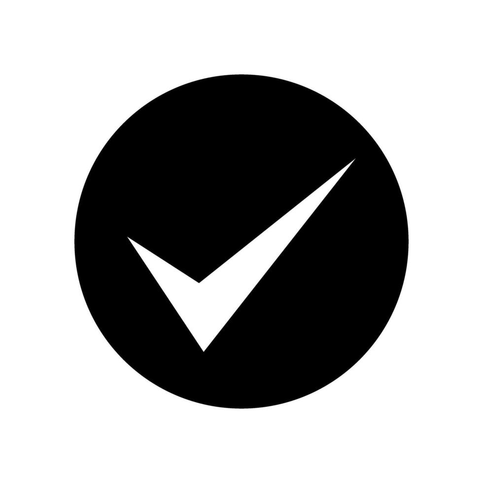 Ok button icon. Approve illustration sign. Check mark symbol. Yes logo. vector