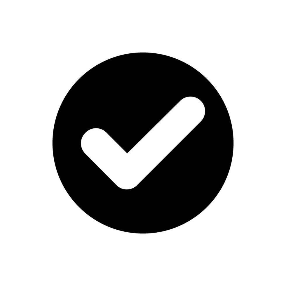 Ok button icon. Approve illustration sign. Check mark symbol. Yes logo. vector