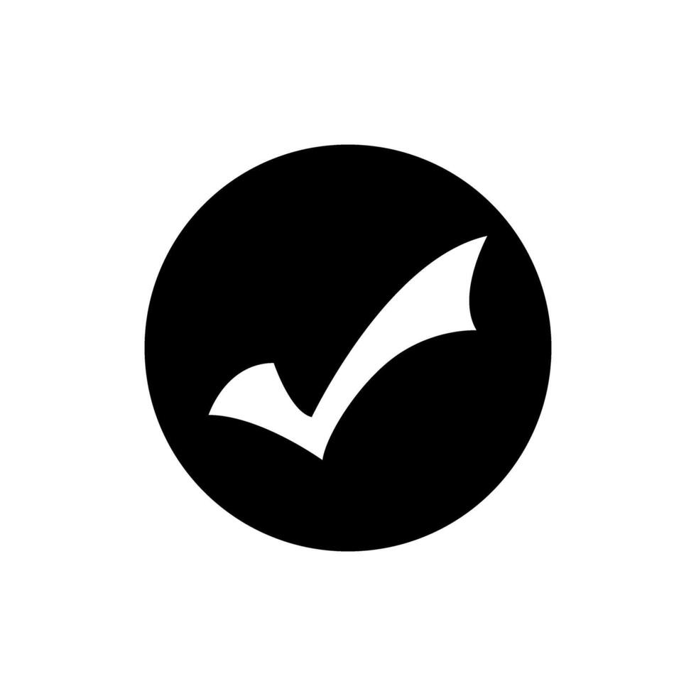 Ok button icon. Approve illustration sign. Check mark symbol. Yes logo. vector