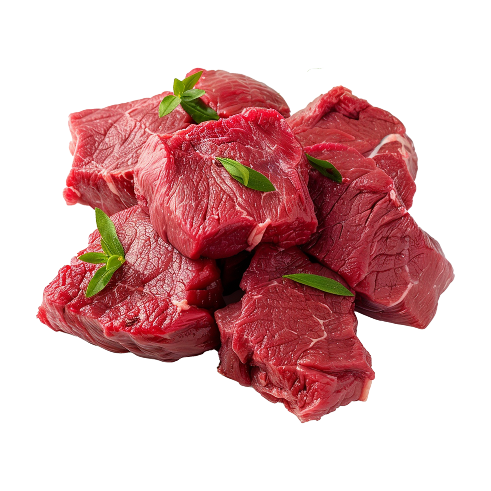 Raw beef meat isolated on transparent background png