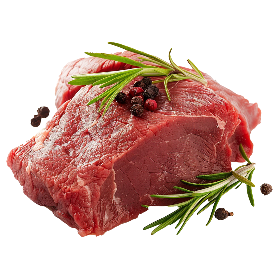 Raw beef meat isolated on transparent background png
