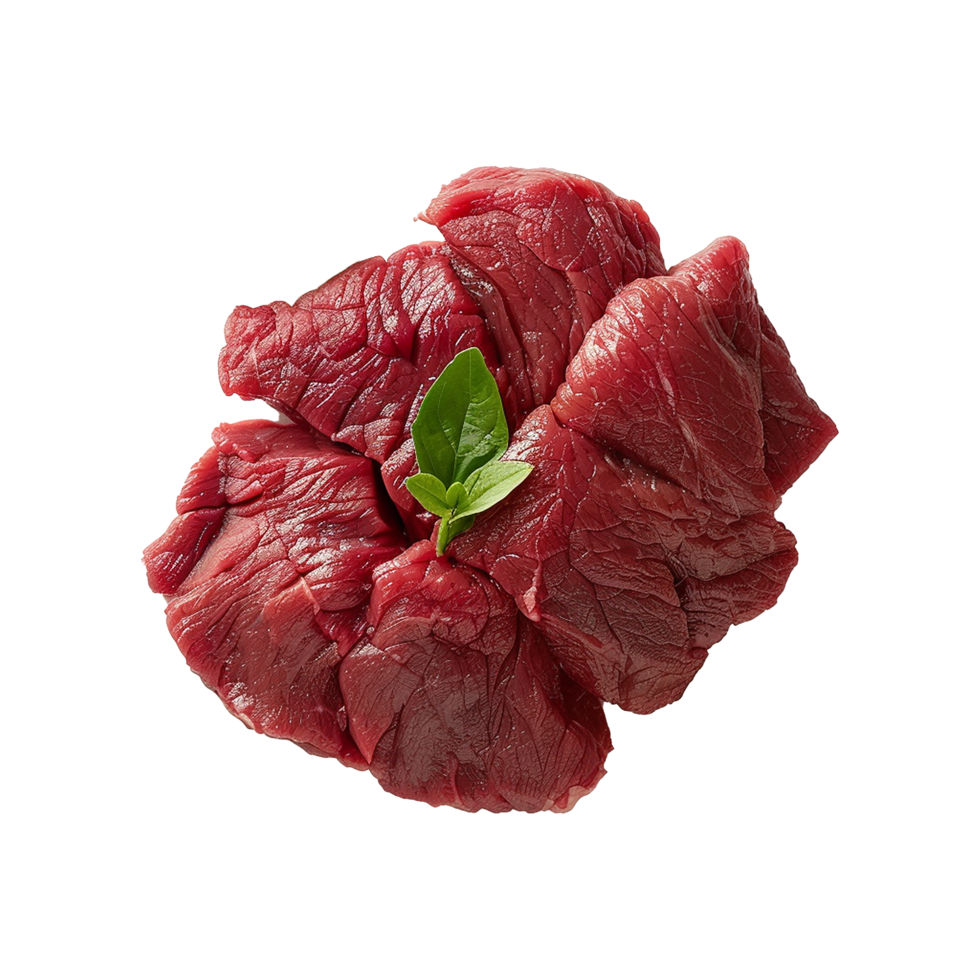 Raw beef meat isolated on transparent background png