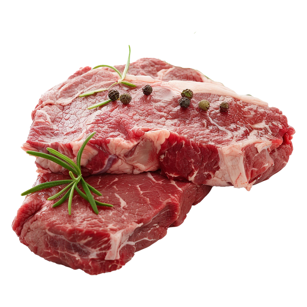 Raw beef meat isolated on transparent background png