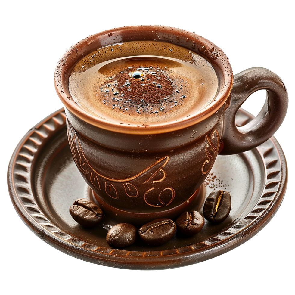 Turkish coffee isolated on transparent background png