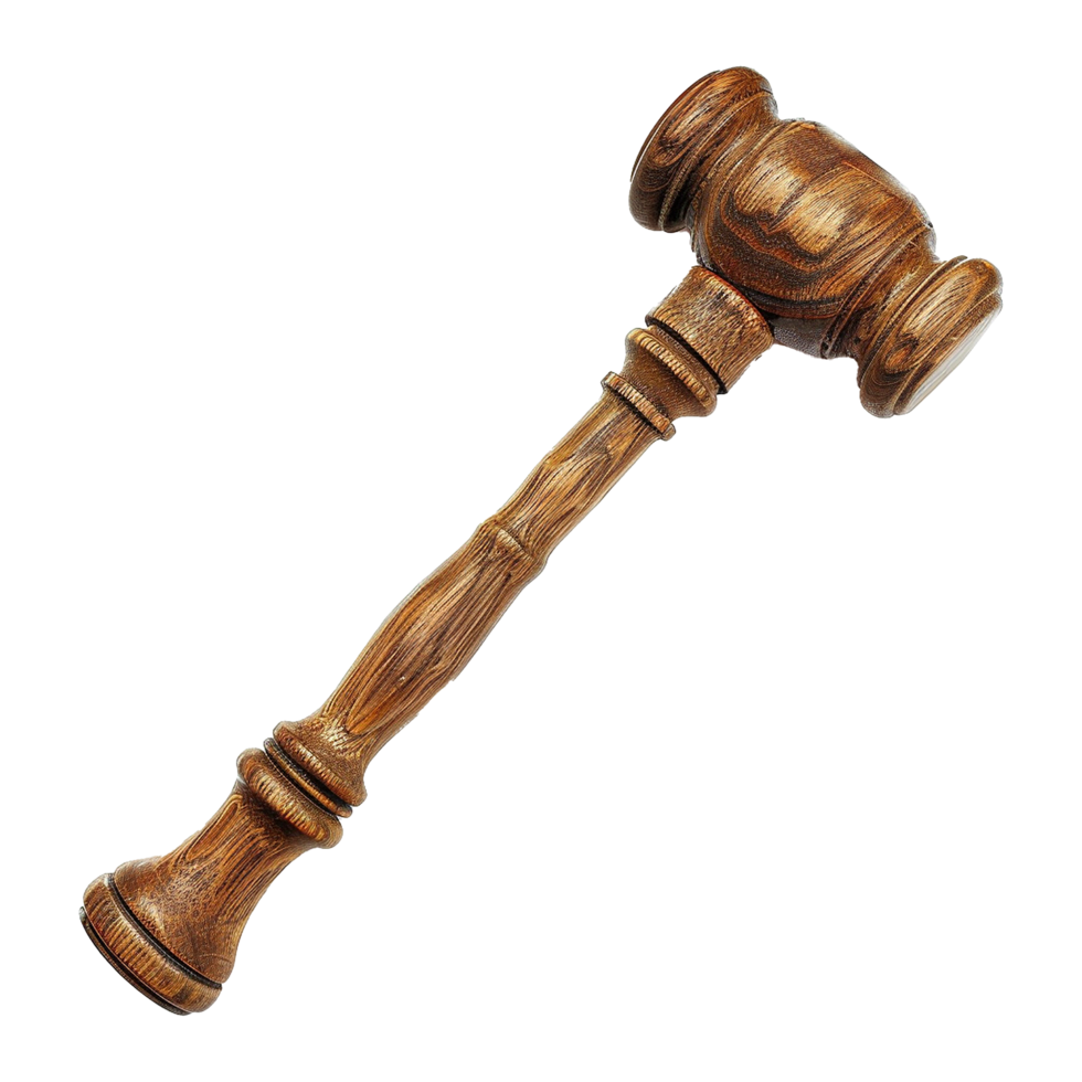 Judge hammer isolated on transparent background png