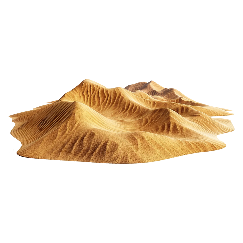 Desert sand isolated on transparent background png