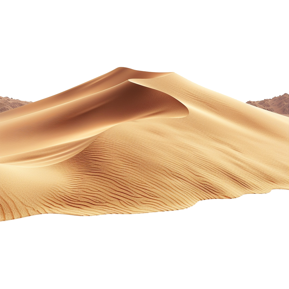 Desert sand isolated on transparent background png