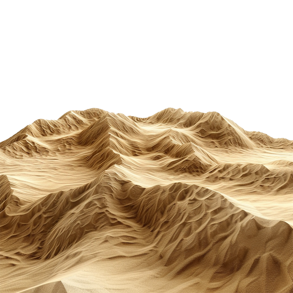 Desert sand isolated on transparent background png
