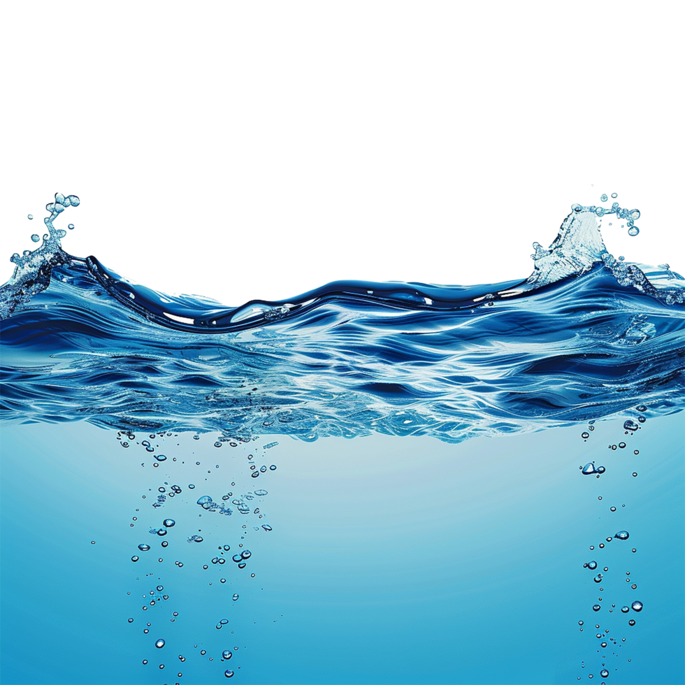 Blue ocean isolated transparent background png